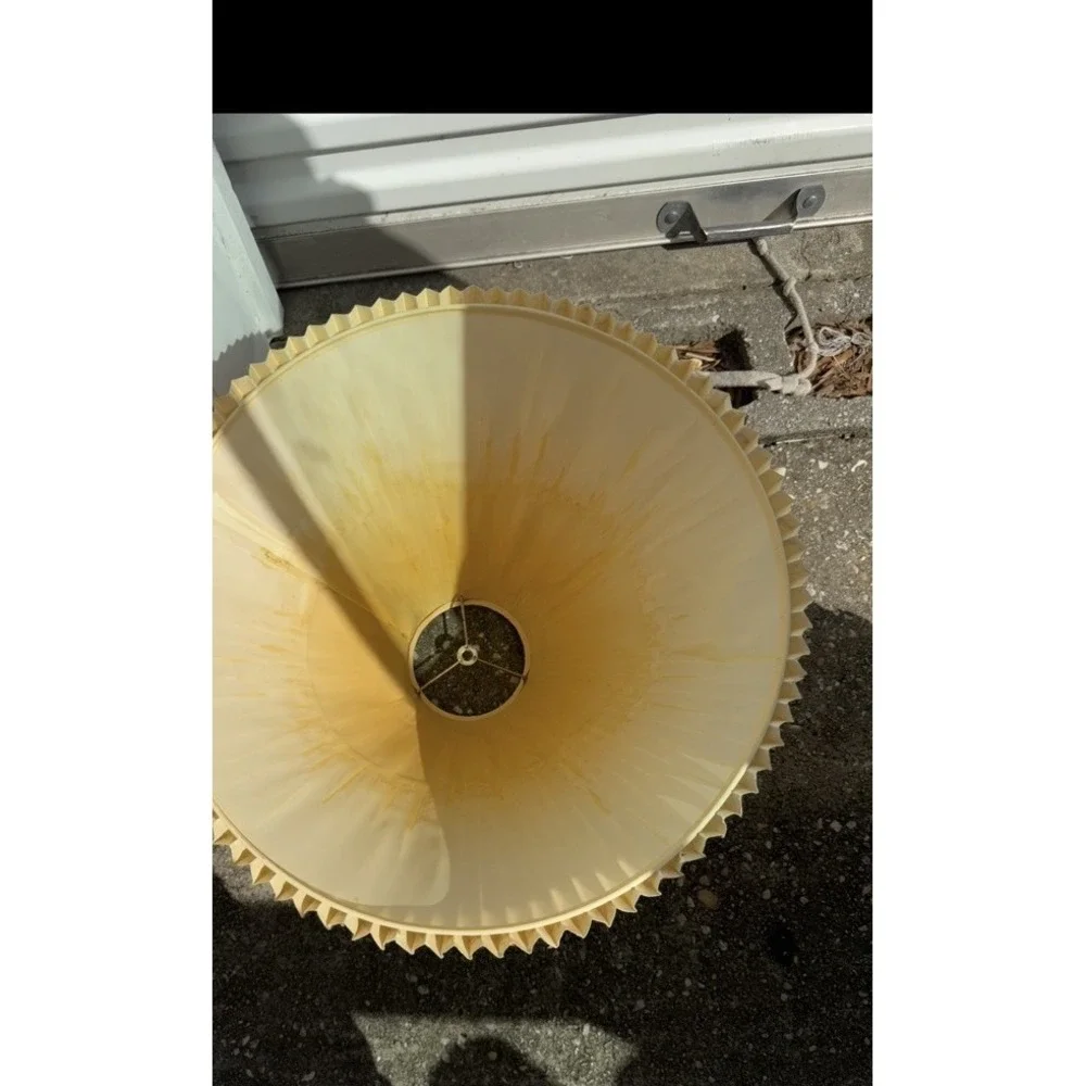 2 Pleated Large, Mid Century, Modern  Art Nouveau Abstract Leaf Design
